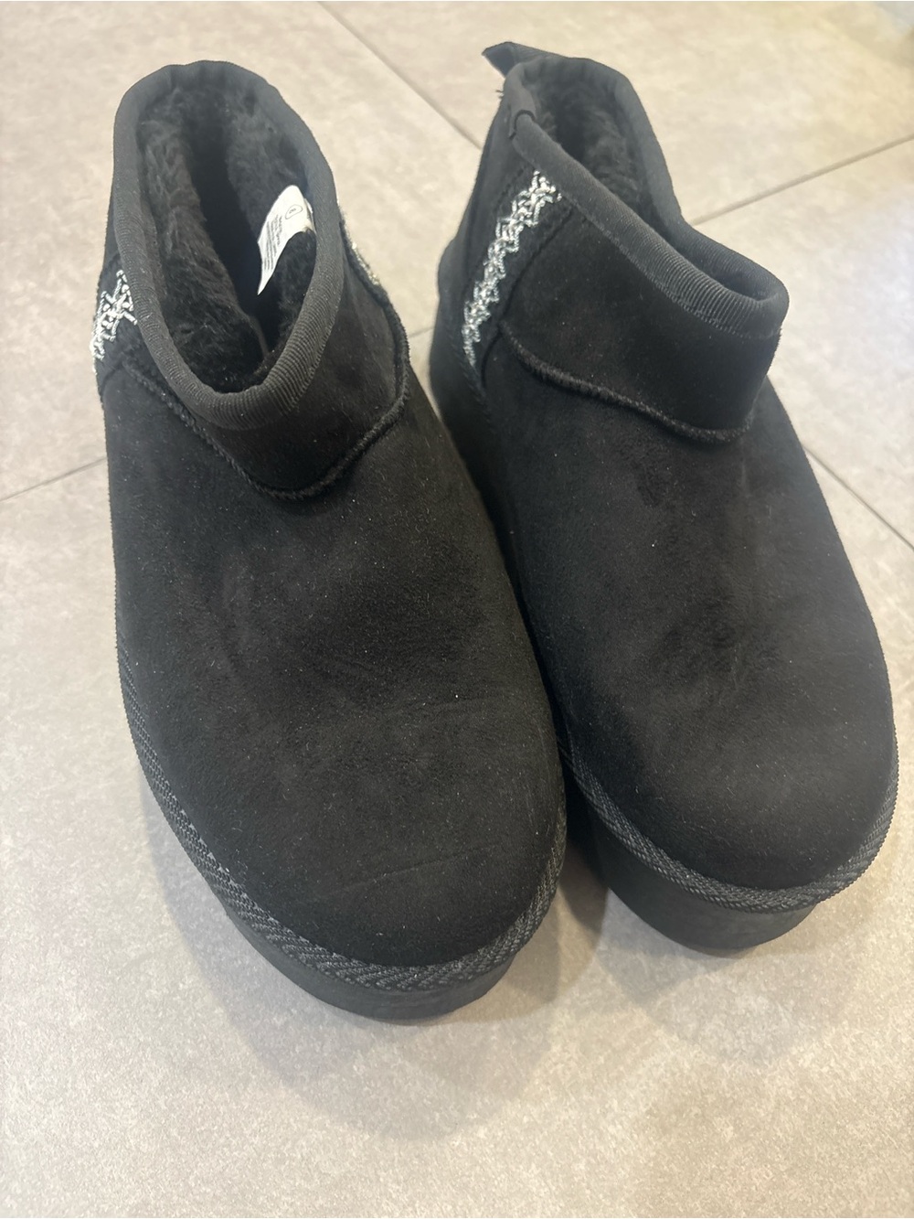 Fleece-Lined Slip-On Boots